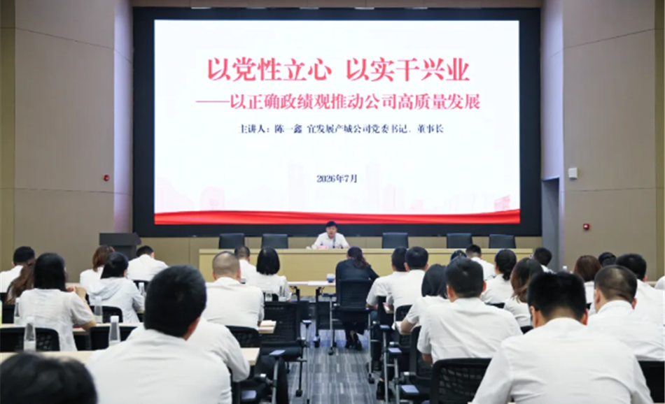 宜发展产城公司党委举行“七一”表彰大会暨党委书记讲专题党课