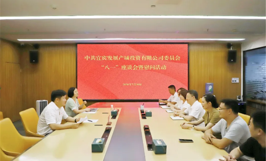 宜发展产城公司党委组织召开“八一”座谈会暨慰问活动